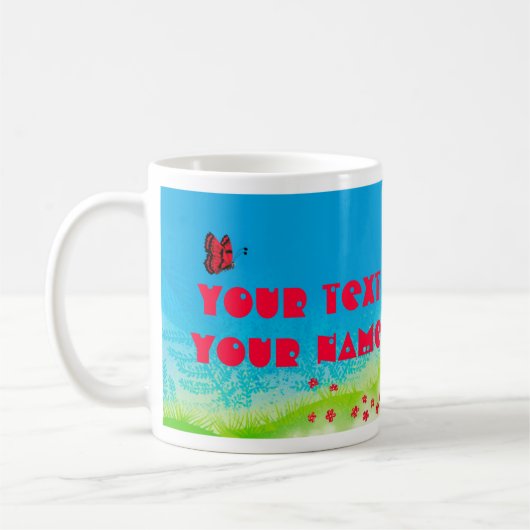 Fuchs und Schmetterling Kaffeetasse (Links)