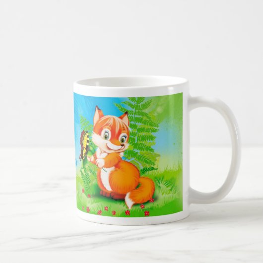 Fuchs und Schmetterling Kaffeetasse (Rechts)