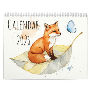 Fuchs und Schmetterling Kalender