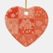 Fuchs und Schmetterling Keramikornament (Hinten)