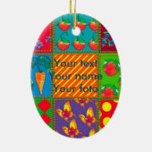 Fuchs und Schmetterling Keramikornament (Hinten)