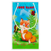Fuchs und Schmetterling Kleine Geschenktüte (Rückseite)