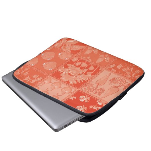 Fuchs und Schmetterling Laptopschutzhülle (Vorne Knopf)