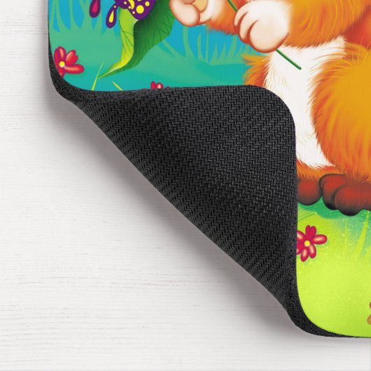 Fuchs und Schmetterling Mousepad (Ecke)