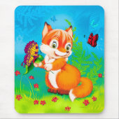 Fuchs und Schmetterling Mousepad (Vorne)