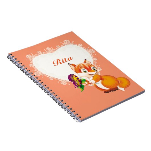 Fuchs und Schmetterling Notizblock (Rechte Seite)