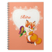 Fuchs und Schmetterling Notizblock (Vorderseite)