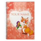 Fuchs und Schmetterling Notizblock (Vorderseite)