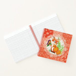 Fuchs und Schmetterling Notizblock