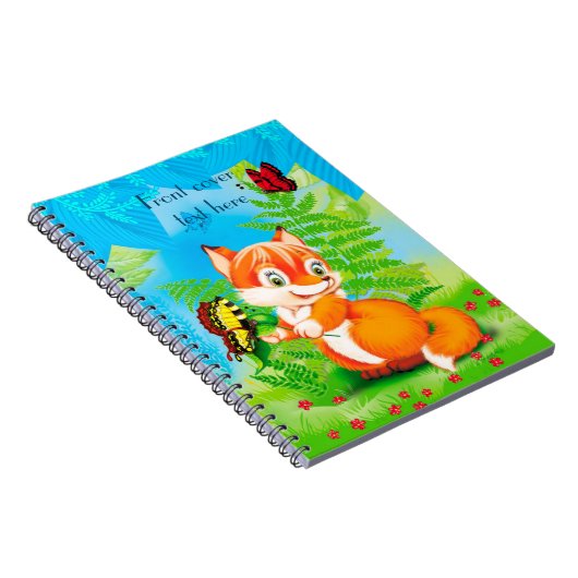 Fuchs und Schmetterling Notizblock (Rechte Seite)