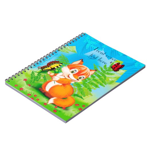 Fuchs und Schmetterling Notizblock (Linke Seite)