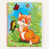 Fuchs und Schmetterling Notizbuch (Vorderseite)