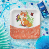 Fuchs und Schmetterling Pappteller (Party)