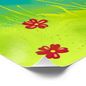 Fuchs und Schmetterling Poster (Ecke)