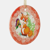 Fuchs- und Schmetterlingsmuster Keramik Ornament (Rechts)