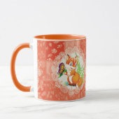 Fuchs- und Schmetterlingsmuster Tasse (Links)