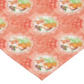 Fuchs- und Schmetterlingsmuster Tischdecke (Schrägansicht)