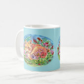 Fuchs und Stiefmütterchen Kaffeetasse (Vorderseite Links)