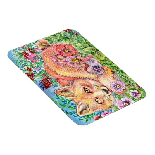 Fuchs und Stiefmütterchen Magnet (Rechte Seite)