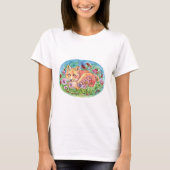 Fuchs und Stiefmütterchen T-Shirt (Vorderseite)