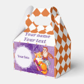 Fuchs und Uhviolett Geschenkschachtel (Vorderseite)