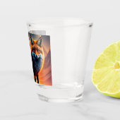 Fuchs und Vollmond Schnapsglas (Rechts)