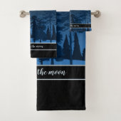 Fuchs und Vollmond um Mitternacht Badhandtuch Set (Insitu)