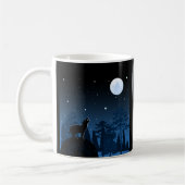 Fuchs und Vollmond um Mitternacht Kaffeetasse (Links)