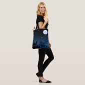 Fuchs und Vollmond um Mitternacht Tasche (Am Model)