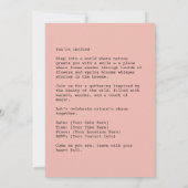 Fuchs unter Frühlingsblüten Einladung (Rückseite)