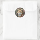 Fuchs unter Frühlingsblüten Runder Aufkleber (Tasche)