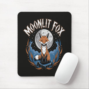 Fuchs unter Mondlicht, himmlische Nacht Mousepad