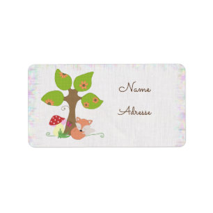 Fuchs unterm Baum Adressaufkleber