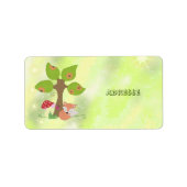 Fuchs unterm Baum Adressaufkleber (Vorne)