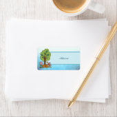 Fuchs unterm Baum Adressaufkleber (Insitu)