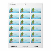 Fuchs unterm Baum Adressaufkleber (Vorne)