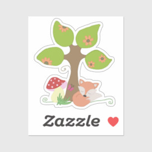 Fuchs unterm Baum  Aufkleber