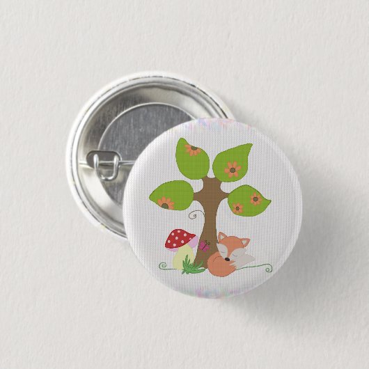 Fuchs unterm Baum Button (Vorne & Hinten)