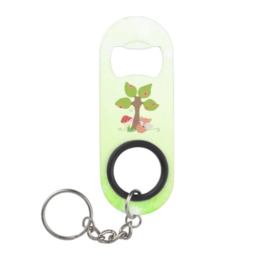 Fuchs unterm Baum Mini Flaschenöffner (Vorderseite)