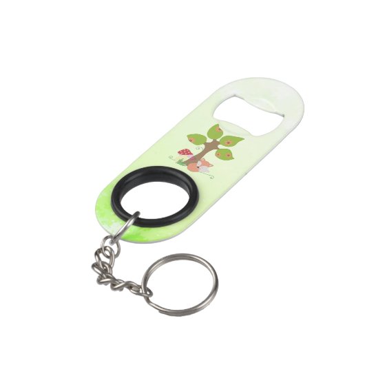 Fuchs unterm Baum Mini Flaschenöffner (Rückseite Schrägansicht)