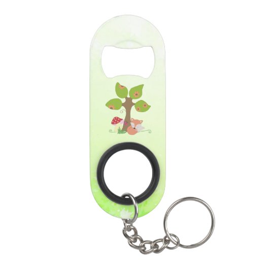 Fuchs unterm Baum Mini Flaschenöffner (Rückseite)