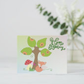 Fuchs unterm Baum Postkarte (Stehend Vorderseite)