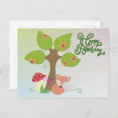 Fuchs unterm Baum Postkarte (Vorne/Hinten)
