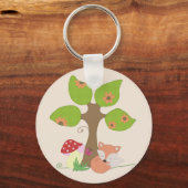 Fuchs unterm Baum Schlüsselanhänger (Vorderseite)