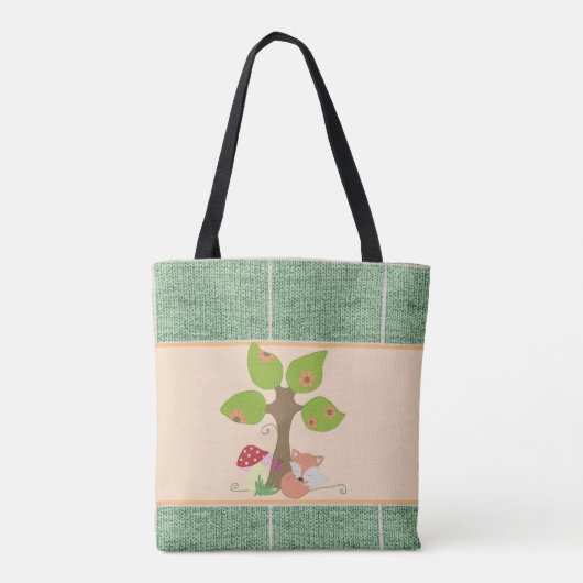 Fuchs unterm Baum Tasche (Rückseite)