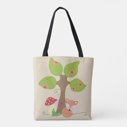 Fuchs unterm Baum Tasche (Rückseite)
