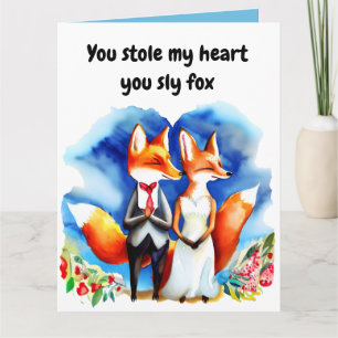Fuchs Valentinstagskarte Karte