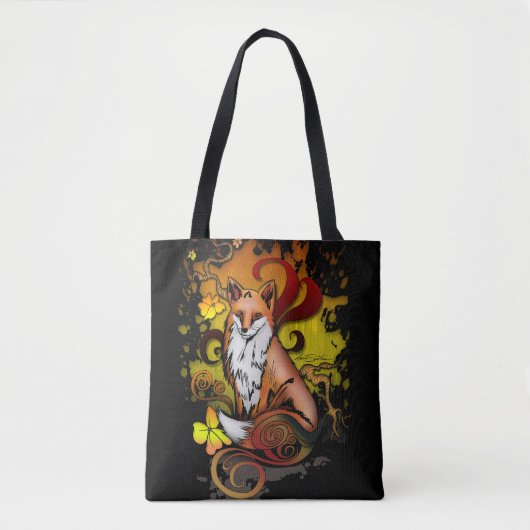 Fuchs-Wald-All-Over-Print-Tasche im Herbstlook Tasche (Vorderseite)