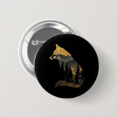 Fuchs Wald Naturliebhaber Berge Wandern Camping B Button (Vorne & Hinten)