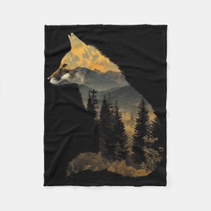 Fuchs Wald Naturliebhaber Berge Wandern Camping B Fleecedecke
